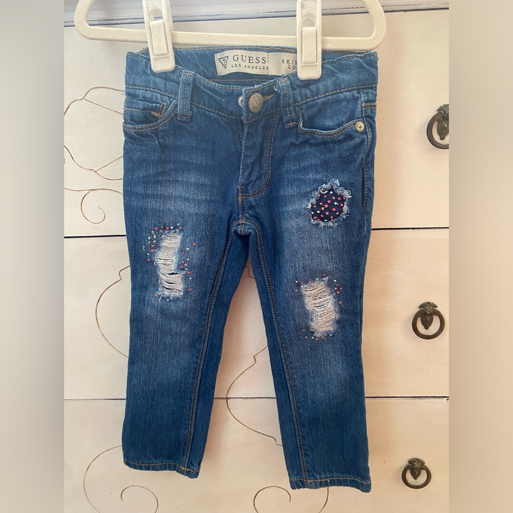 2T Girls Guess Skinny Low Stylish Jeans